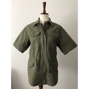 Club Monaco Asymmetrical Zip Front Field Utility Jacket FLAW